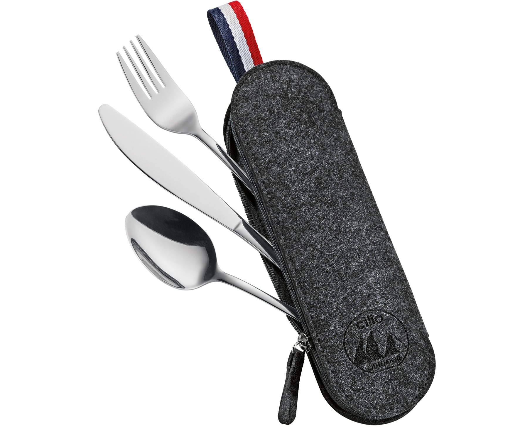 545845 Cestovní příbory do práce, kempu a výlet VIAGGIO černé Cilio